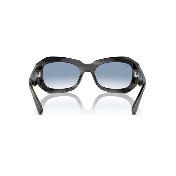 New RAY-BAN Beate Grey Rectangle RB2212 14043F Sunglasses Women - Picture 5 of 6